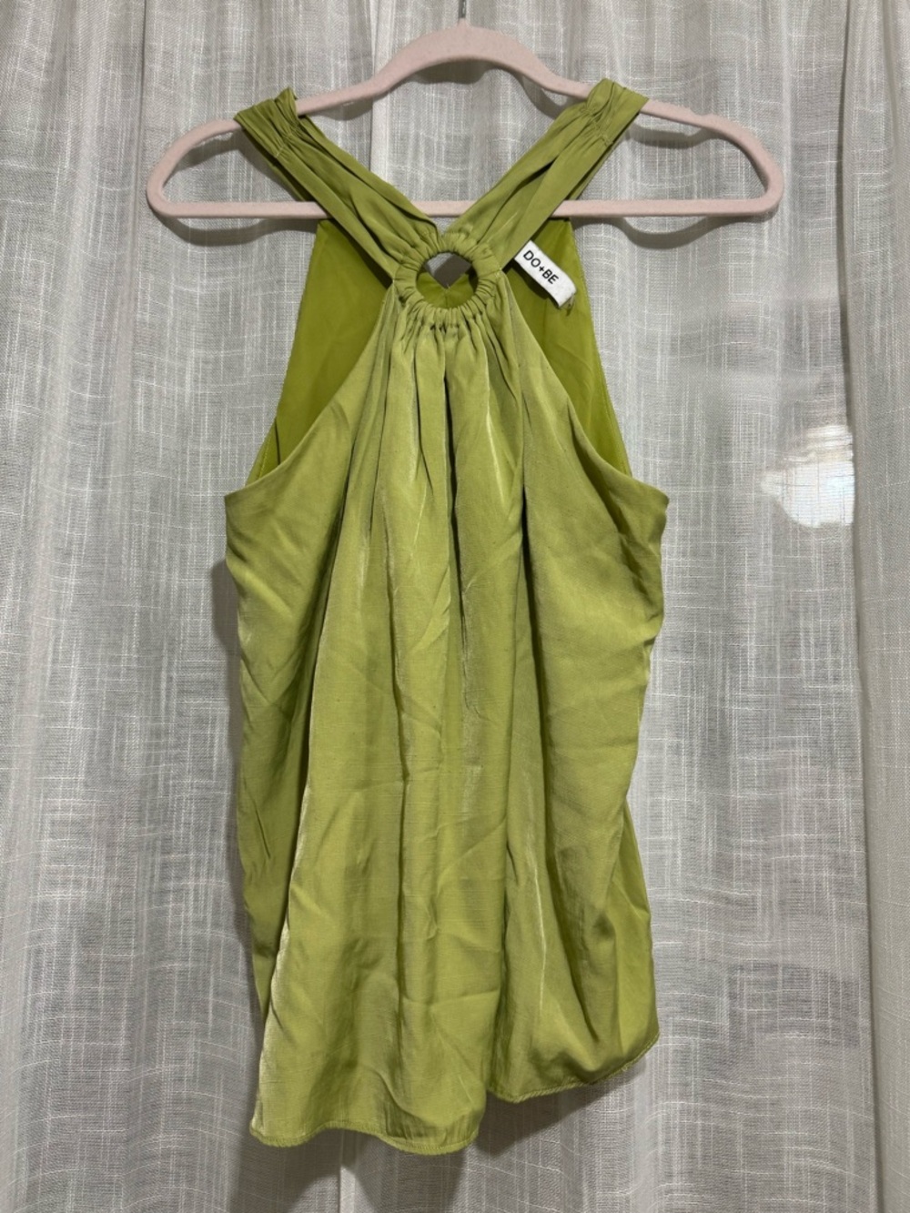 Do+Be Green Halter Ring-Detail Tank